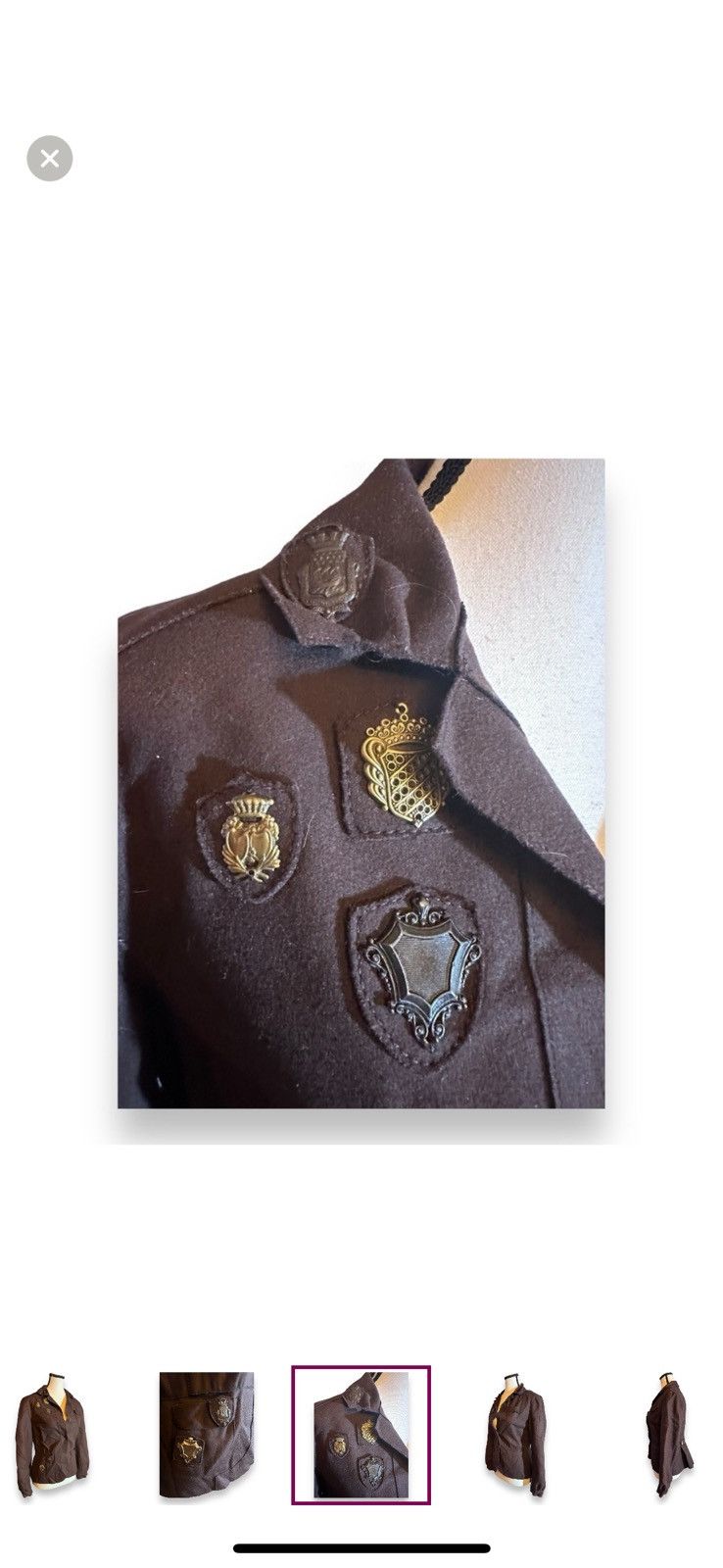 Miu Miu Vintage Women’s M Miu Miu Wool Military Metal Insignia Size M / US 6-8 / IT 42-44 - 4 Thumbnail