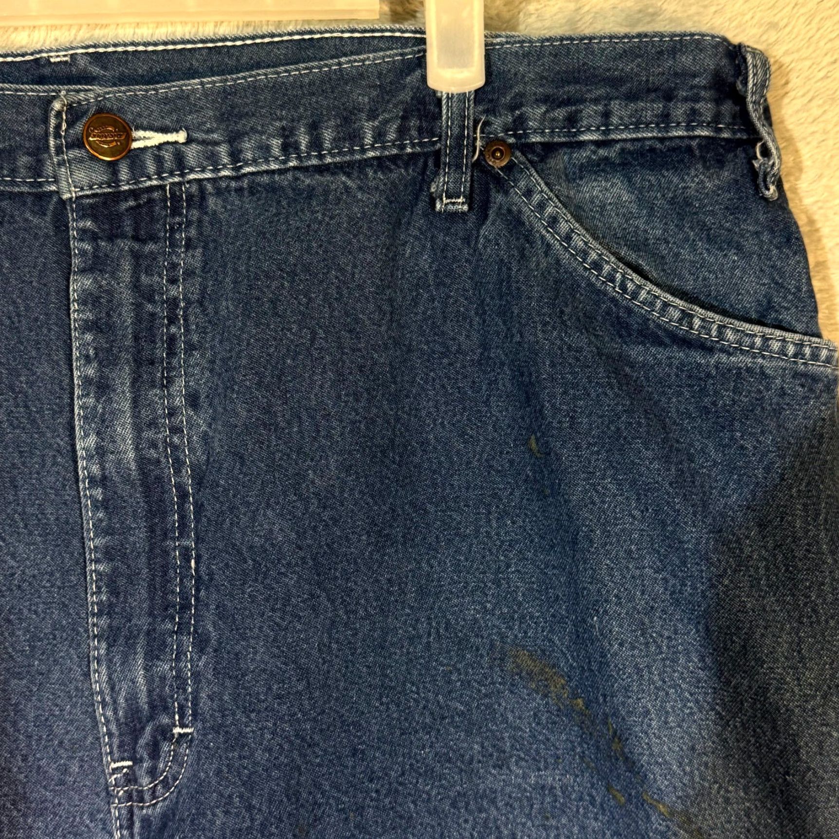 Dickies Dickies Carpenter Jeans Mens 42x34 Blue Denim Relaxed Fit Straight Leg Jeans Size US 42 / EU 58 - 5 Thumbnail