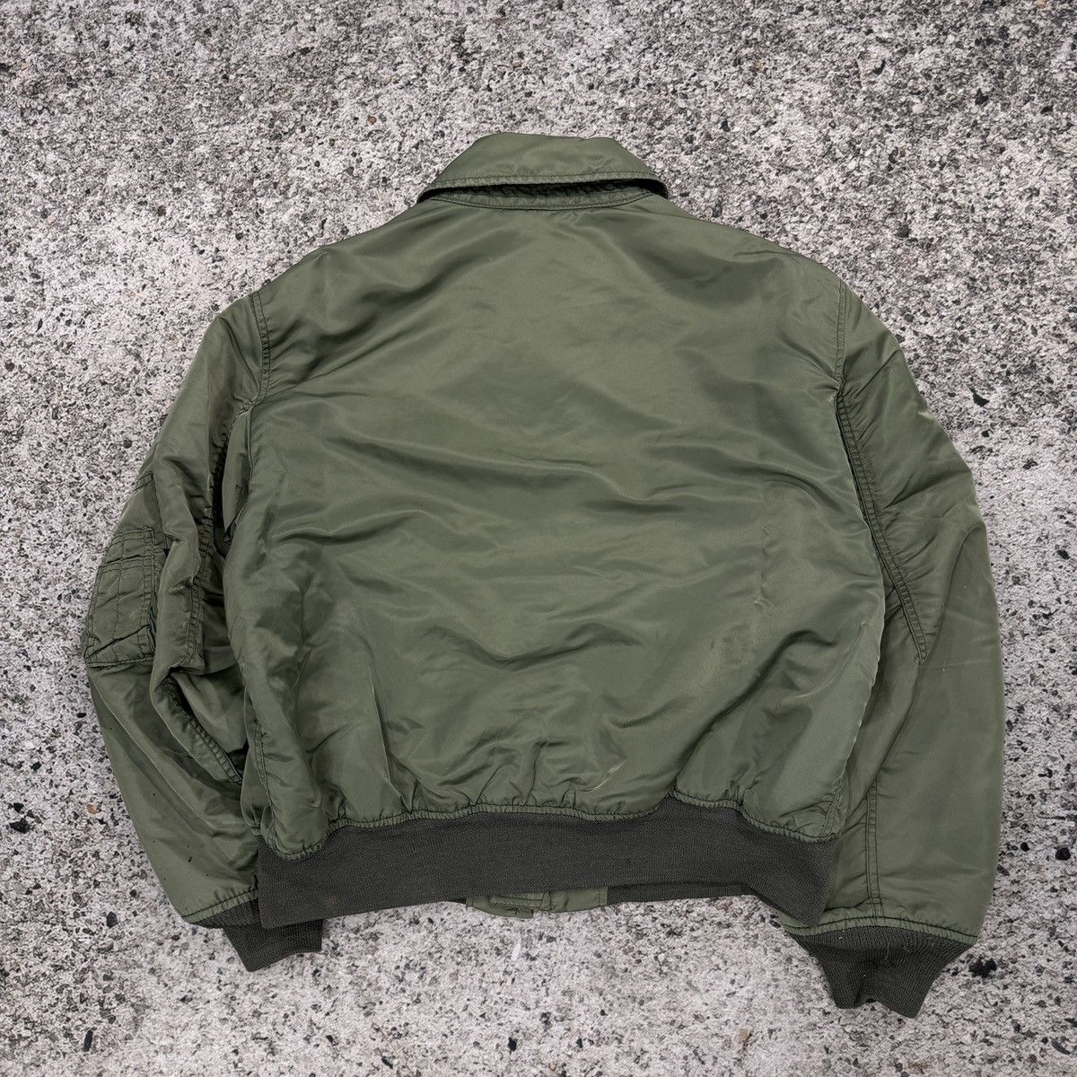 Vintage 1980s Faded Thrashed CWU 45-P Flight Bomber Jacket Size US L / EU 52-54 / 3 - 9 Thumbnail