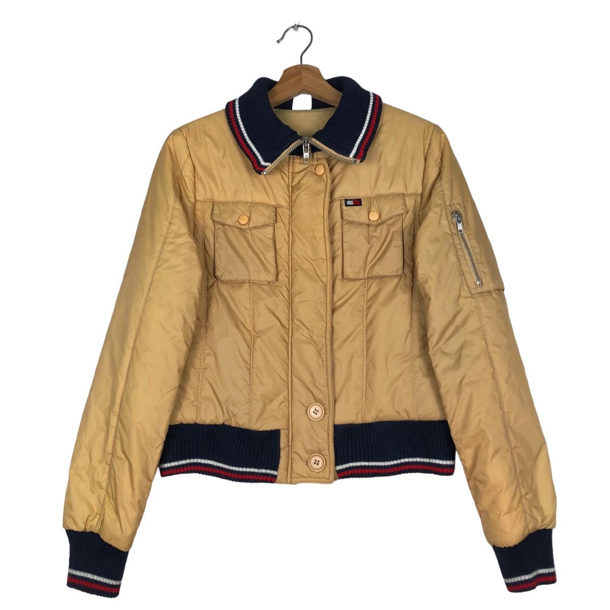 Japanese Brand 🔥Vtg Cropped Bomber Jacket Tommy Hilfiger Girl Size US M / EU 48-50 / 2 - 1 Thumbnail