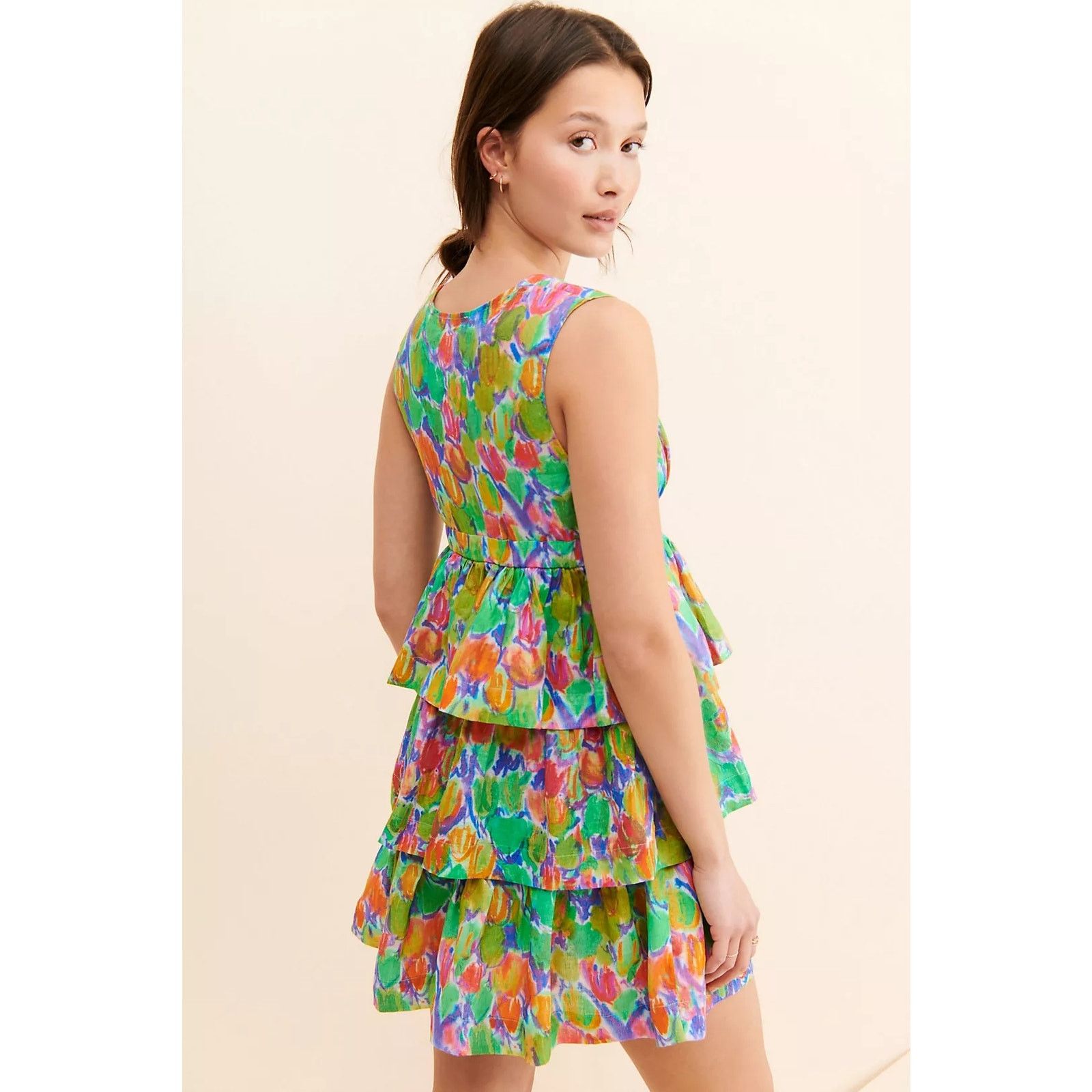 Anthropologie NWT Hope for Flowers Floral Tiered Mini Dress $253 XL Size XL / US 12-14 / IT 48-50 - 2 Thumbnail