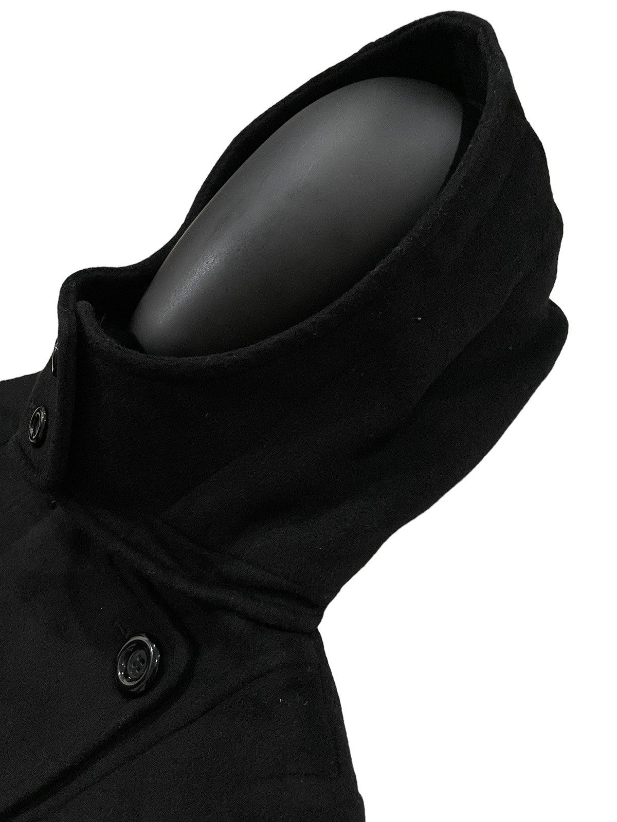 Japanese Brand × Yohji Yamamoto A.T. Atsuro Tayama Faux Wool Double Breasted Hooded Jacket Size US S / EU 44-46 / 1 - 7 Thumbnail