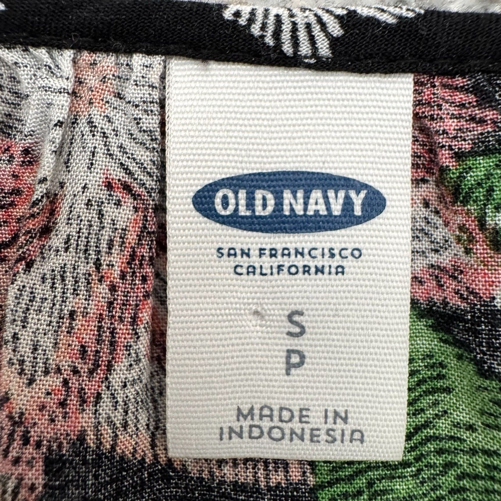 Old Navy Old Navy Blouse Shirt Womens S Black Rayon Boho Peasant Floral Long Sleeve Lightweight Spring Summer Festival Size S / US 4 / IT 40 - 5 Thumbnail
