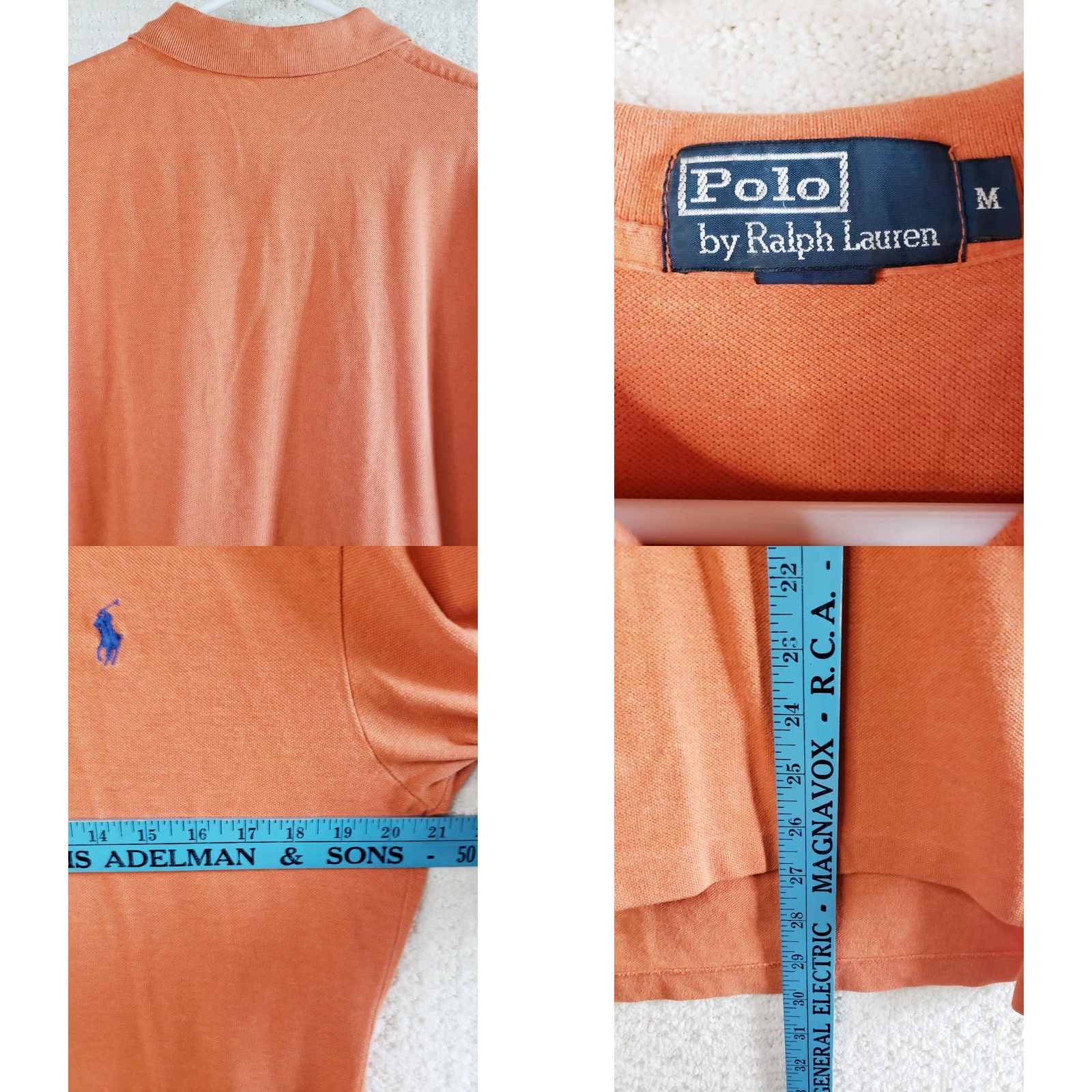 Polo Ralph Lauren Polo Ralph Lauren Polo Shirt Men M Short Sleeve Orange Melon Pony Logo Classic Fit Size US M / EU 48-50 / 2 - 8 Thumbnail