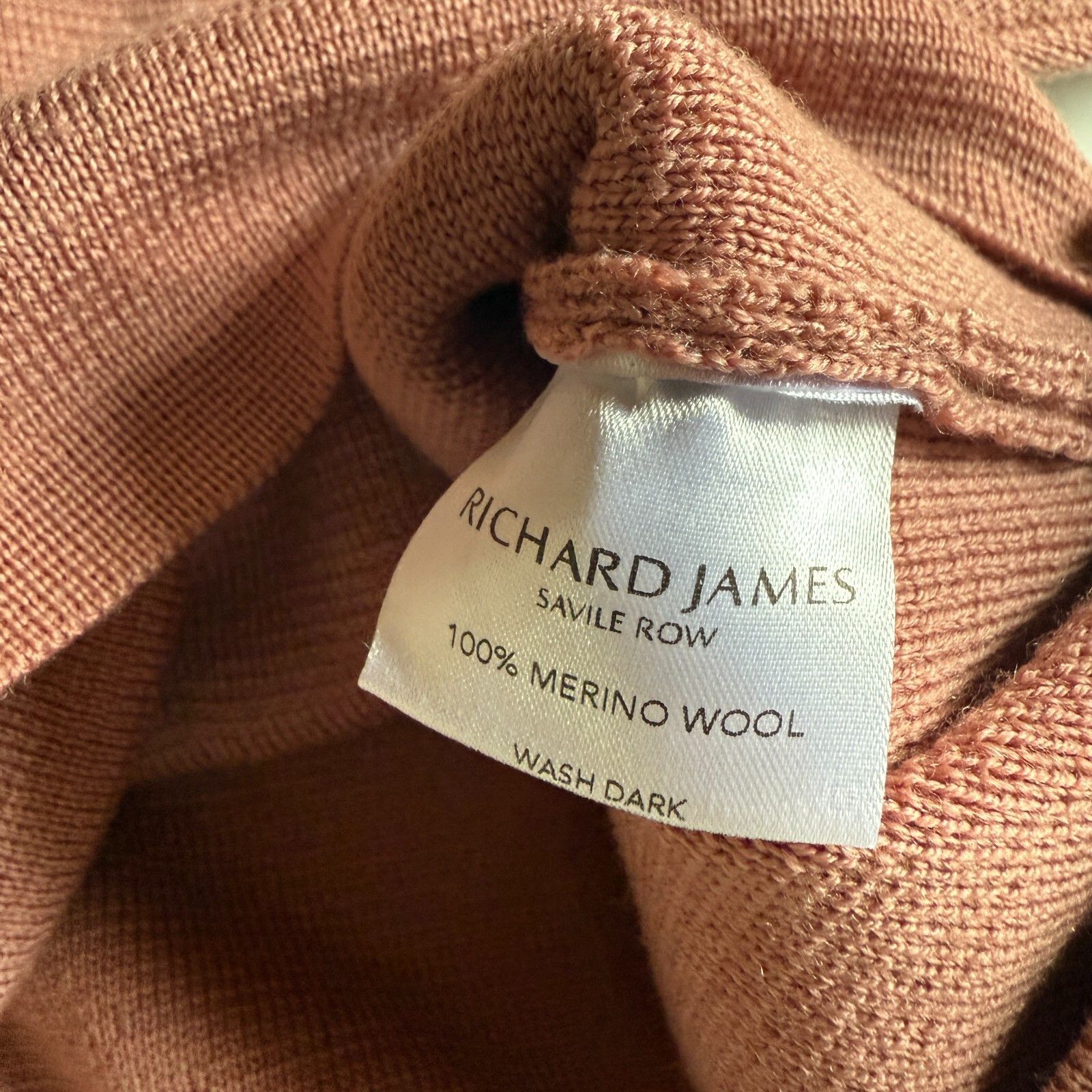 Richard James Richard James Savile Row Merino Wool Cardigan - Pink & Cream Size US L / EU 52-54 / 3 - 3 Thumbnail