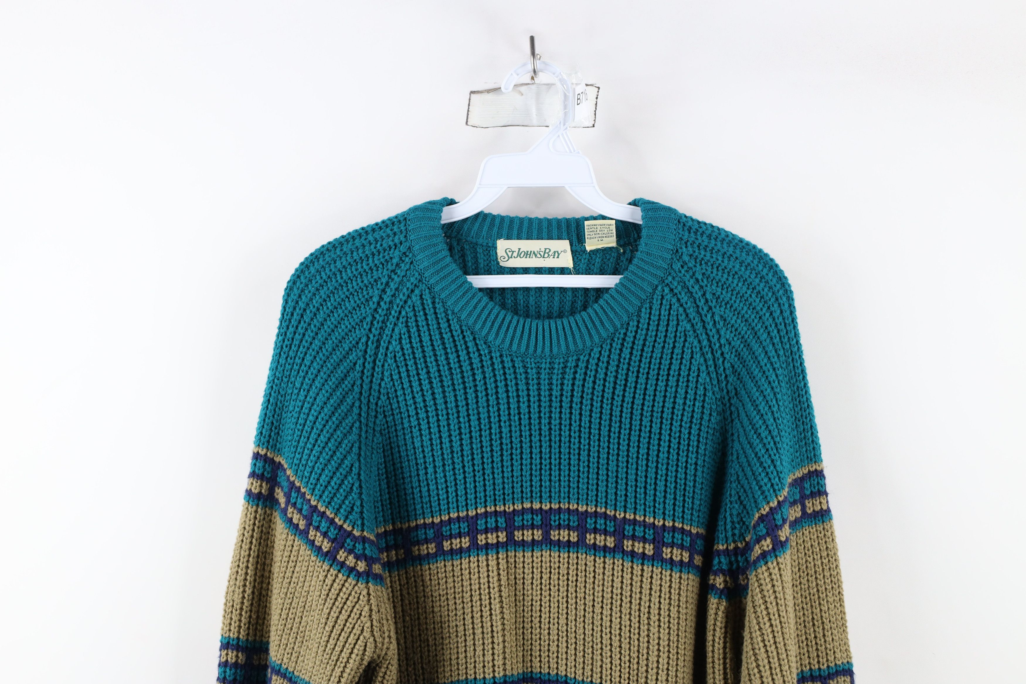 Vintage Vintage 90s Streetwear Chunky Ribbed Knit Crewneck Sweater Size US L / EU 52-54 / 3 - 2 Thumbnail