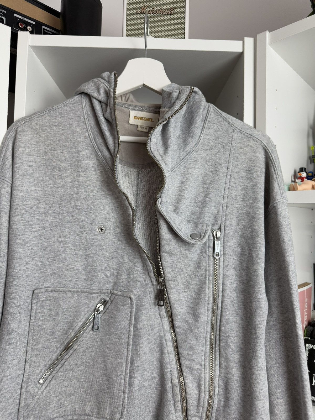 Diesel Vintage y2k Diesel asymmetrical zip zip hoodie XS avantgarde Size US XS / EU 42 / 0 - 5 Thumbnail