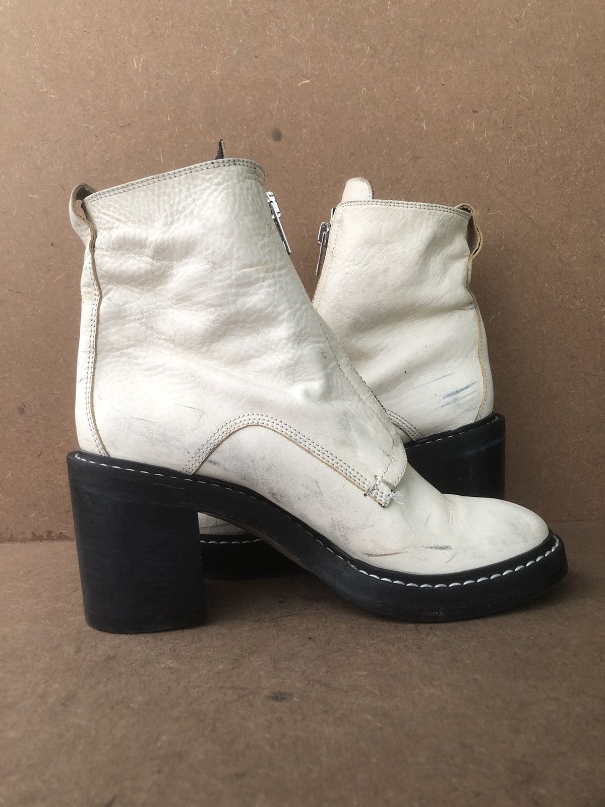 Rag & Bone Rag & Bone White Leather Women’s Boots Size 40 Size US 10 / IT 40 - 7 Thumbnail