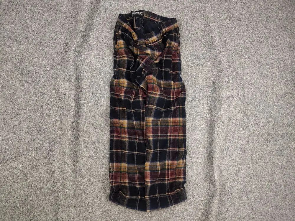 Hansen Garments Pyge Wool Blend Check Cropped Casual Pants