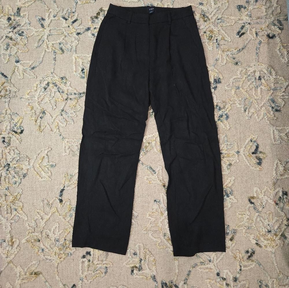 J.Crew J Crew Wide-Leg Pleated Twill Trouser Pant Size 26" / US 2 / IT 38 - 3 Thumbnail