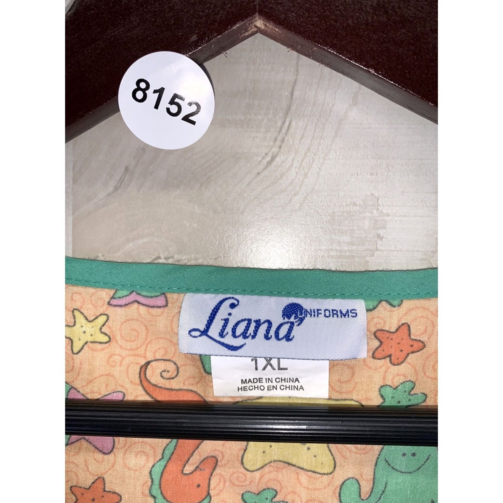 Vintage Liana Top 1X Uniforms Womens Tropical Fish Print Neck Scrub Plus Size Size XL / US 12-14 / IT 48-50 - 2 Thumbnail