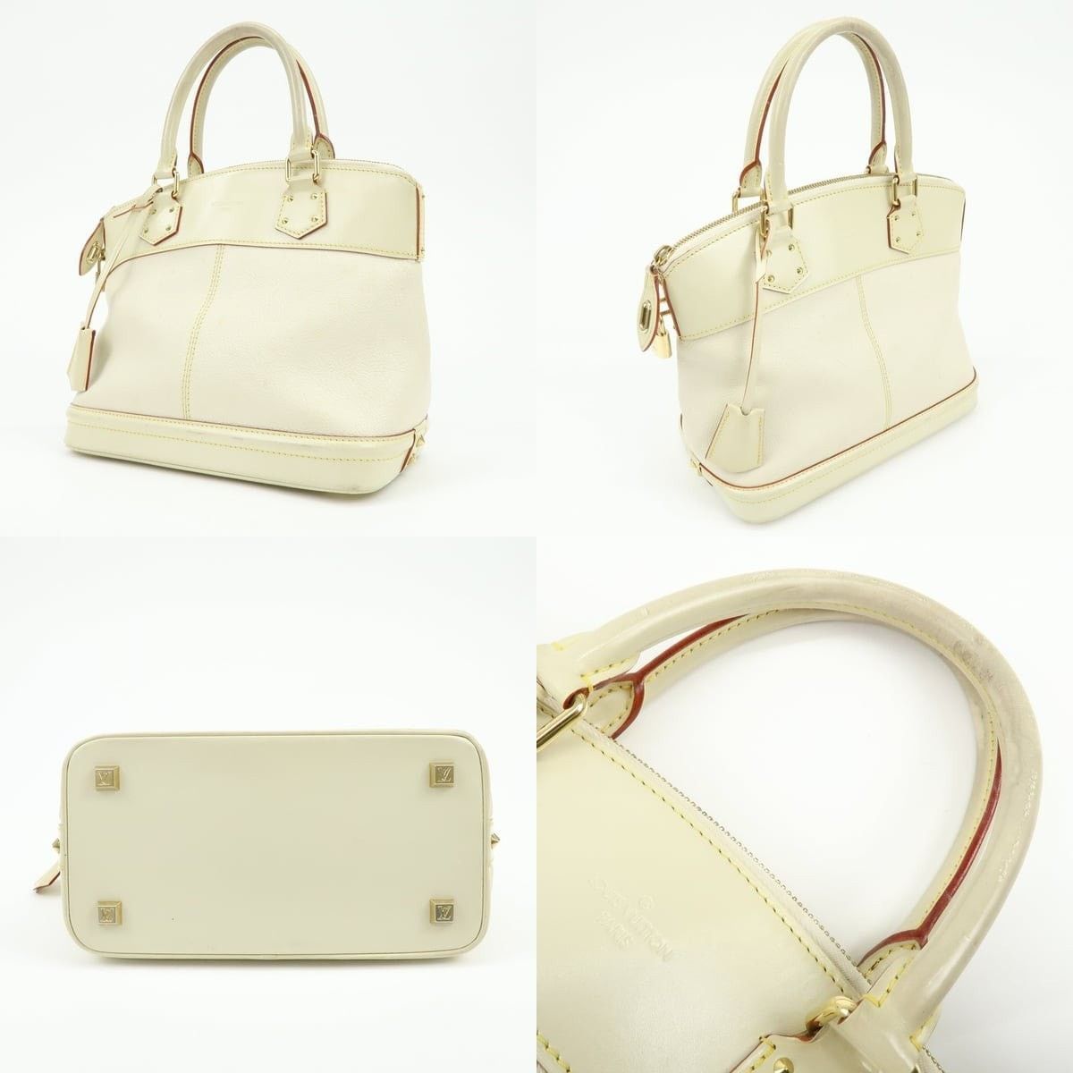 Louis Vuitton Louis Vuitton Suhali Lock It PM Goatskin Satchel Cream Size ONE SIZE - 3 Thumbnail