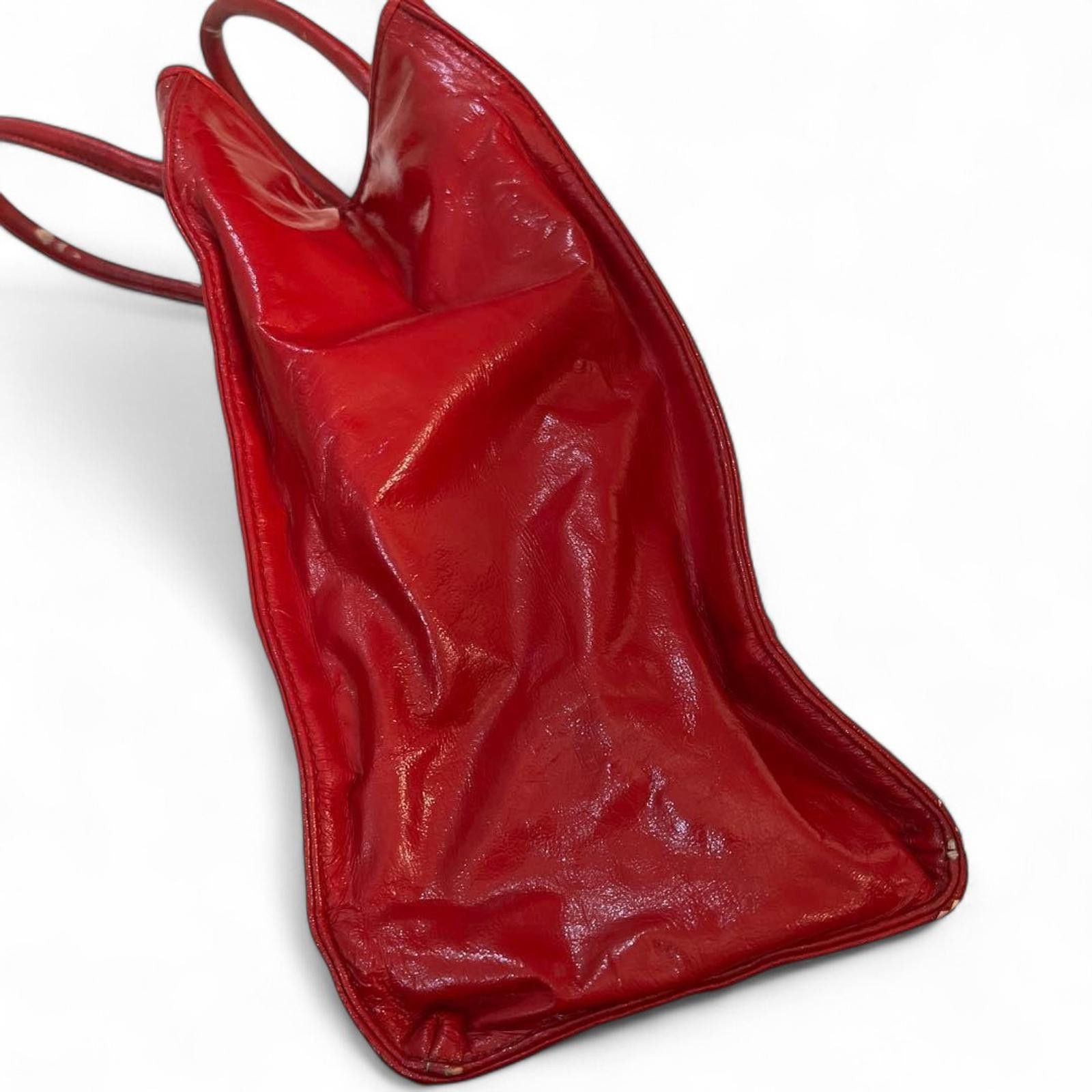 Miu Miu Miu Miu - Red Patent Leather Tote Bag Size ONE SIZE - 9 Thumbnail