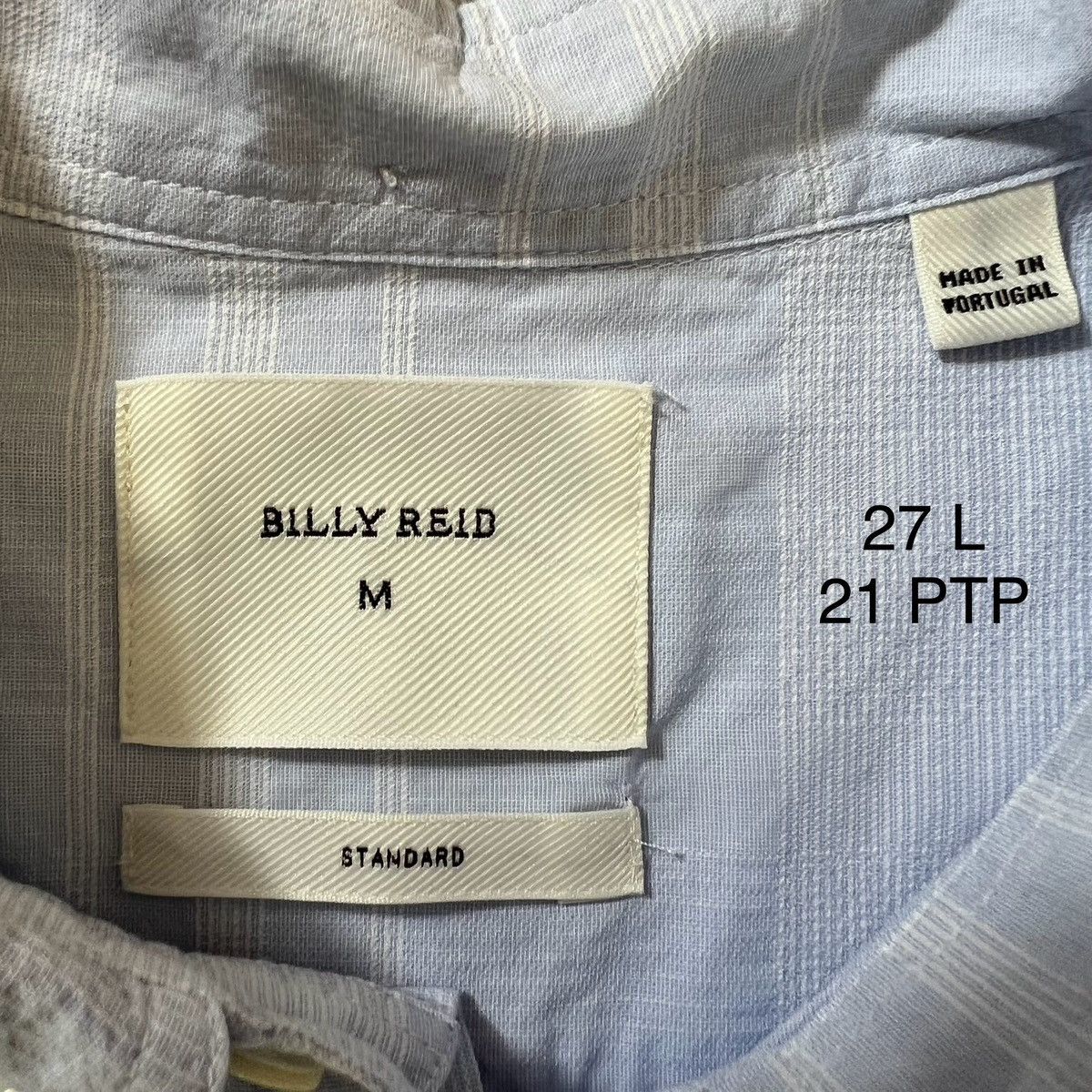 Billy Reid Billy Reid Shirt M Blue Striped Collared Button Up Size US M / EU 48-50 / 2 - 5 Thumbnail