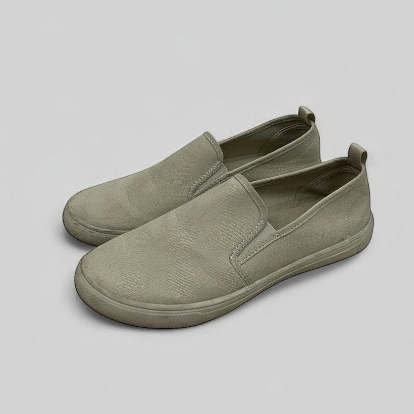 H&M H&M Tan Canvas Slip On Sneakers Size US 8.5 / IT 38.5 - 1 Thumbnail