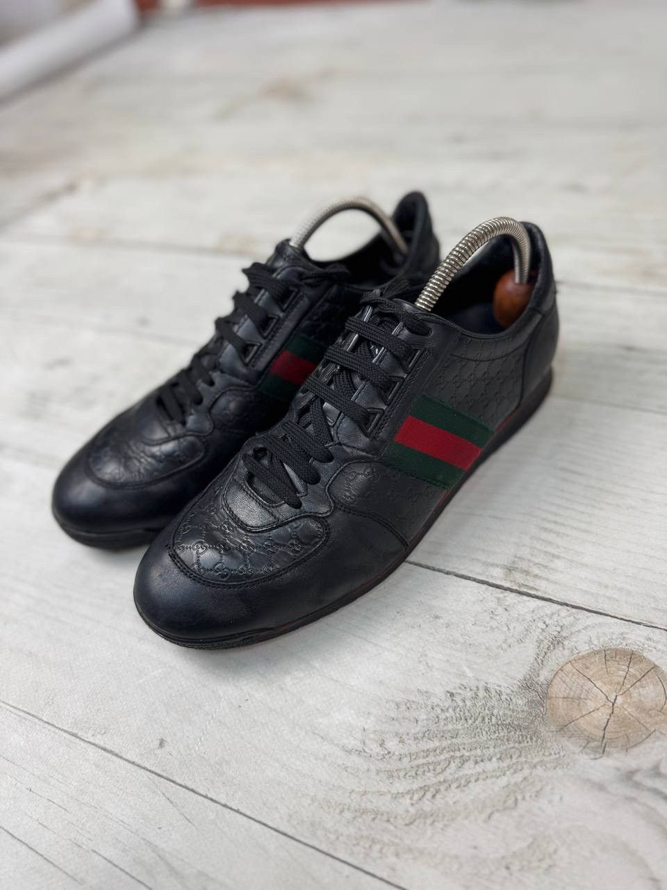 Gucci Gucci Micro Guccissima GG Low Top Leather Sneakers Size US 10.5 / EU 43-44 - 5 Thumbnail