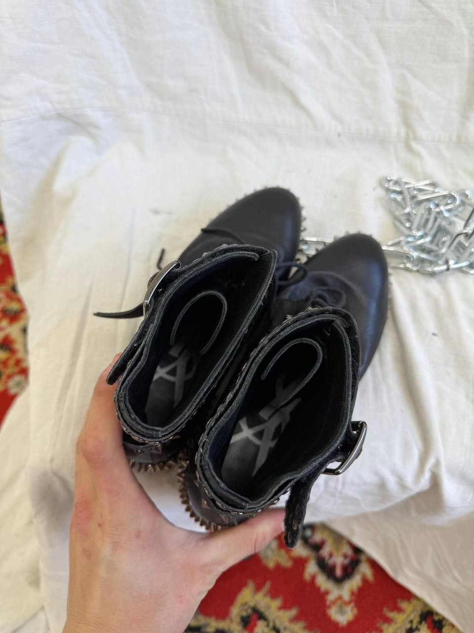 Yves Saint Laurent YvesSaintLaurent Ankle-Zip Goth Opium Style Leather Boots Size US 6.5 / IT 36.5 - 17 Thumbnail