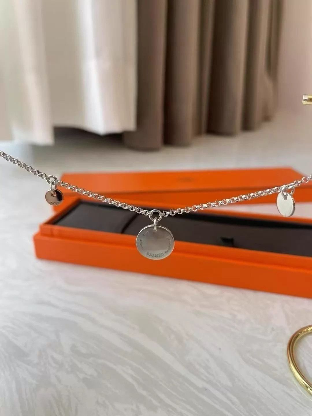Hermes HERMÈS Book Stamp Bracelet SS & RG Mint With Box Size ONE SIZE - 6 Thumbnail