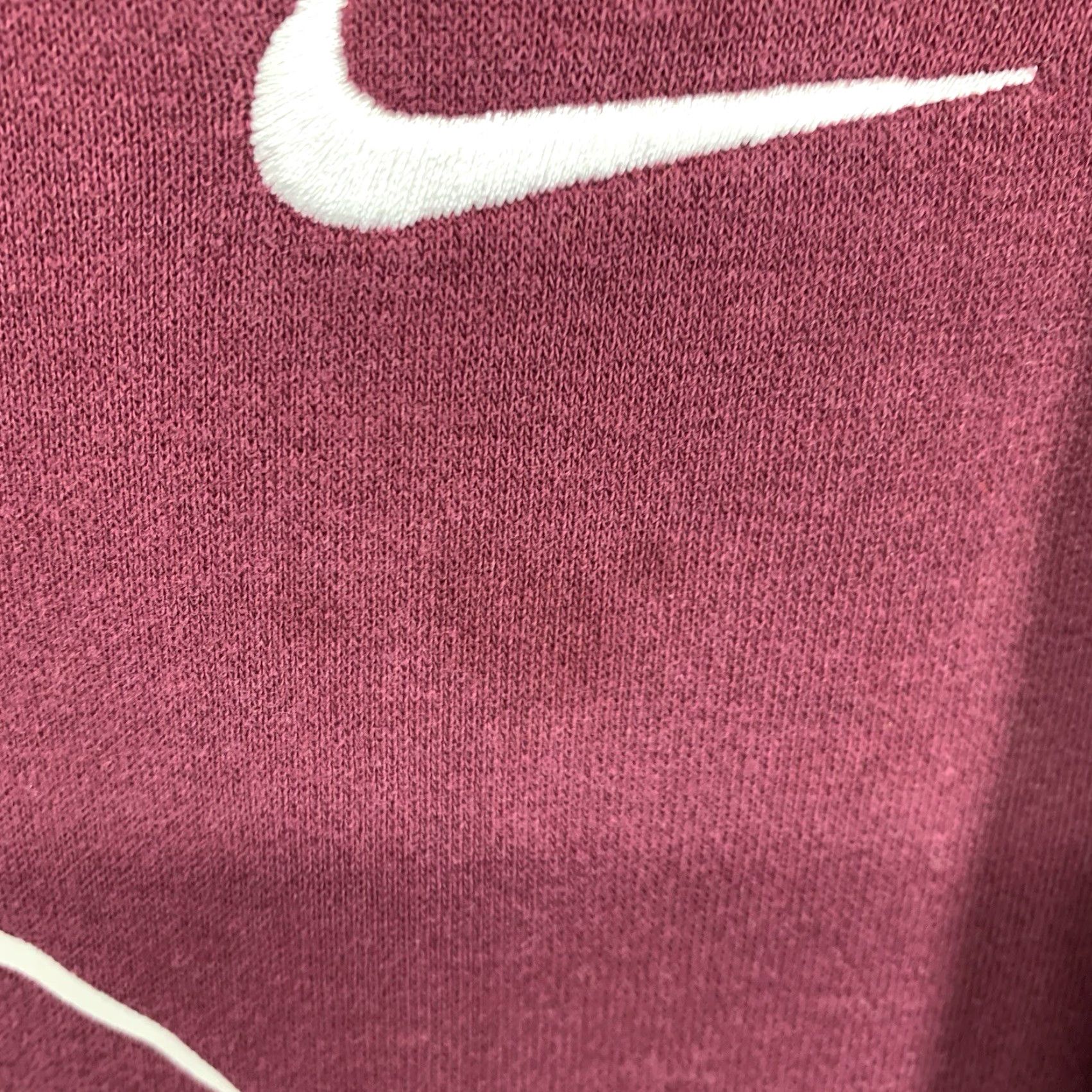 Nike VINTAGE Nike Hoodie Mens Football 2XL Faded Maroon Grey Ghosts Graphic Print Pullover Hooded Kangaroo Pocket 90s Mens Size US XXL / EU 58 / 5 - 3 Thumbnail