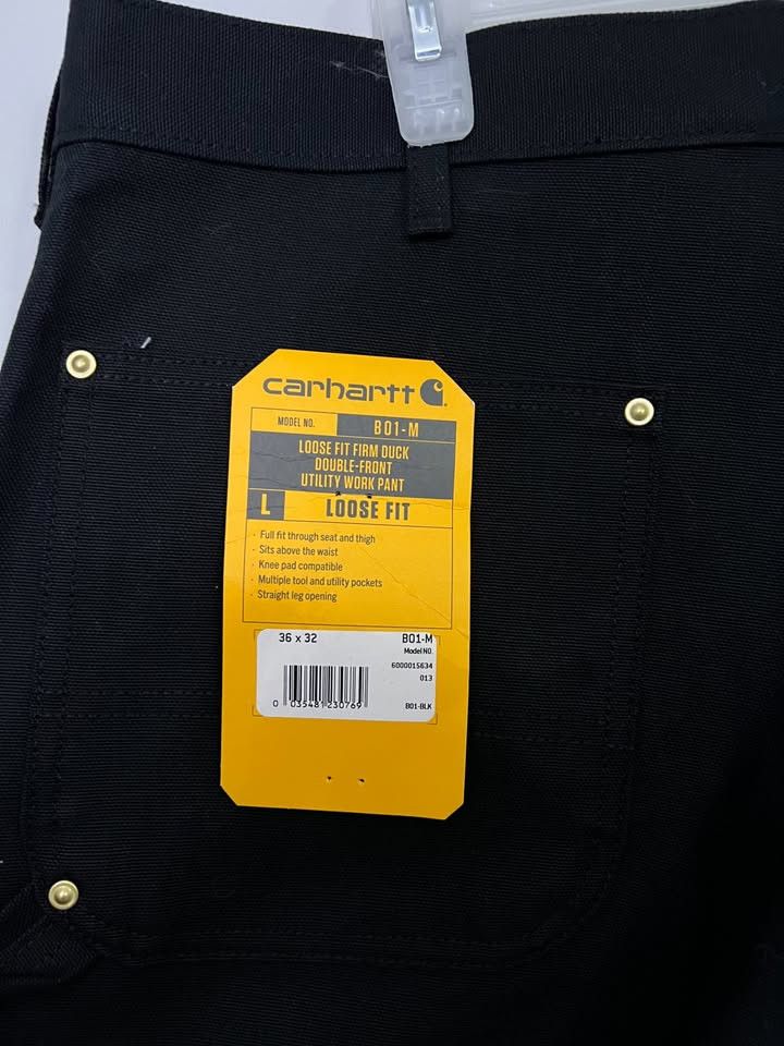 Carhartt NWT Carhartt Double-knee Black Carpenter Work Pants Size US 36 / EU 52 - 6 Thumbnail