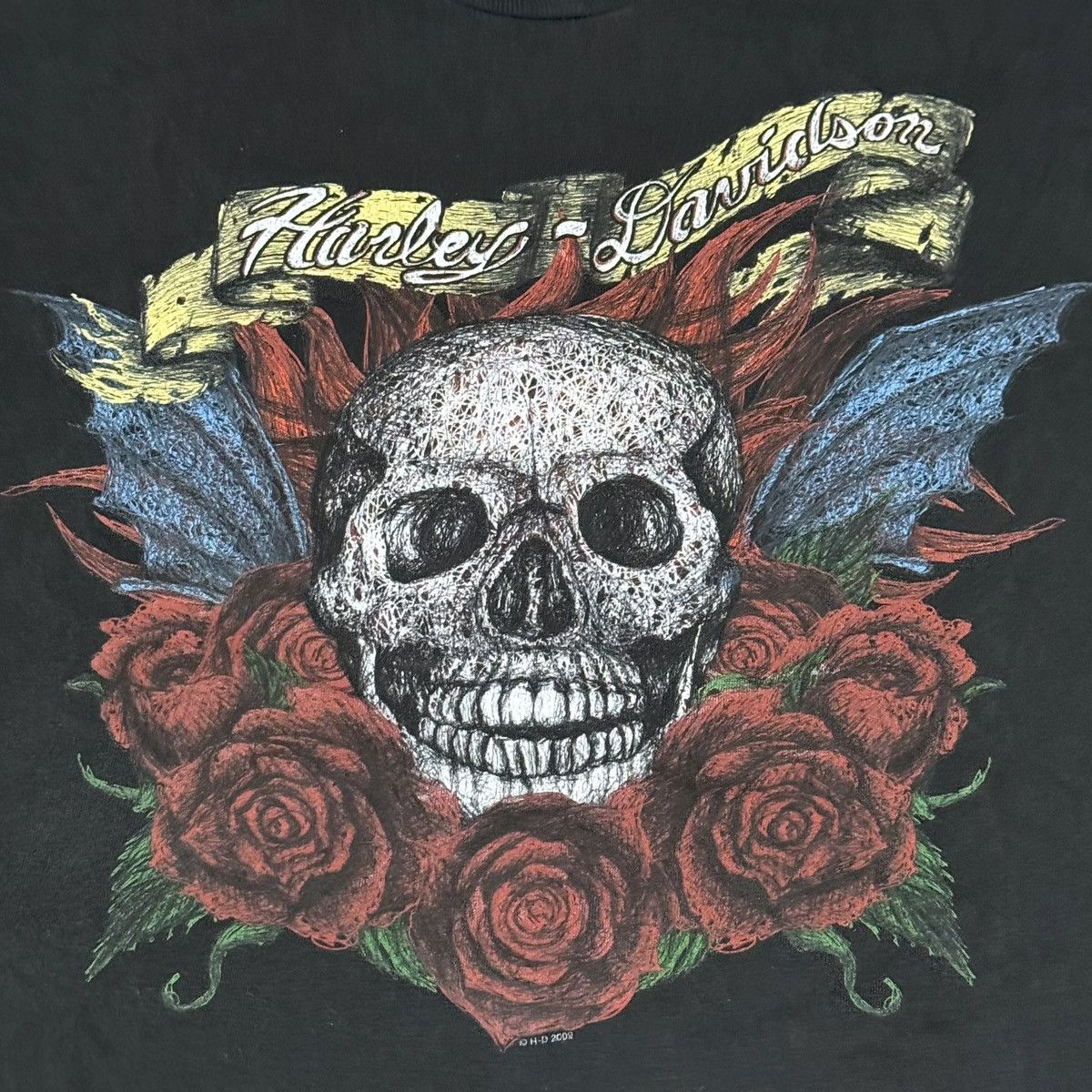 Harley Davidson Harley Davidson Skull Roses Jacksonville Graphic Tshirt XL Size US XL / EU 56 / 4 - 2 Thumbnail