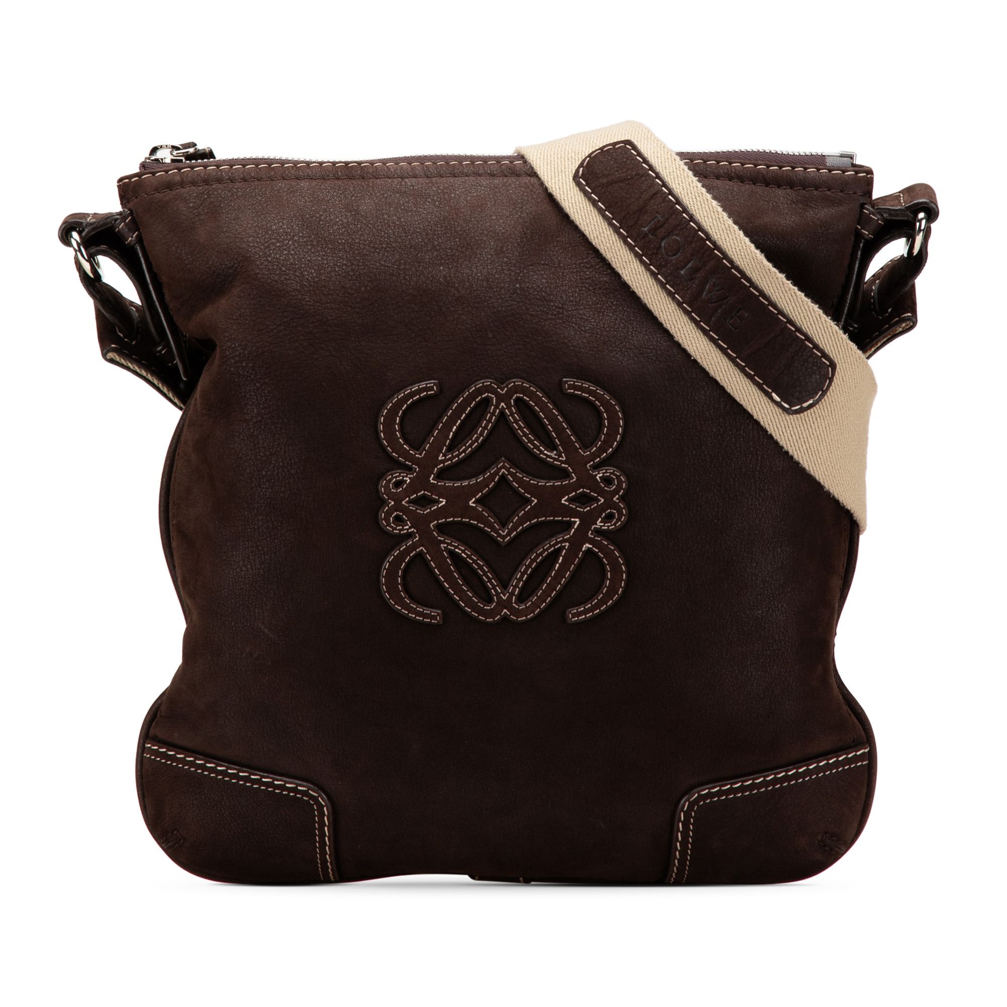 LOEWE Anagram Nubuck Crossbody
