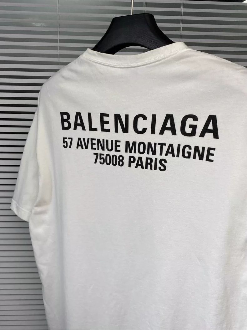 Balenciaga Short Sleeve T-Shirt with Front and Back Letter