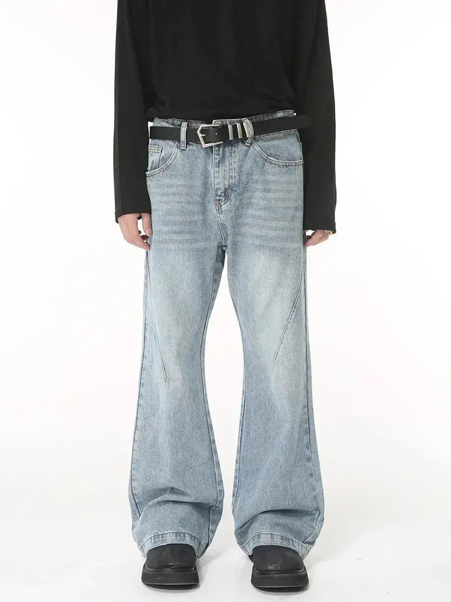 Japanese Brand Retro straight high street micro flared jeans Size US 32 / EU 48 - 1 Thumbnail
