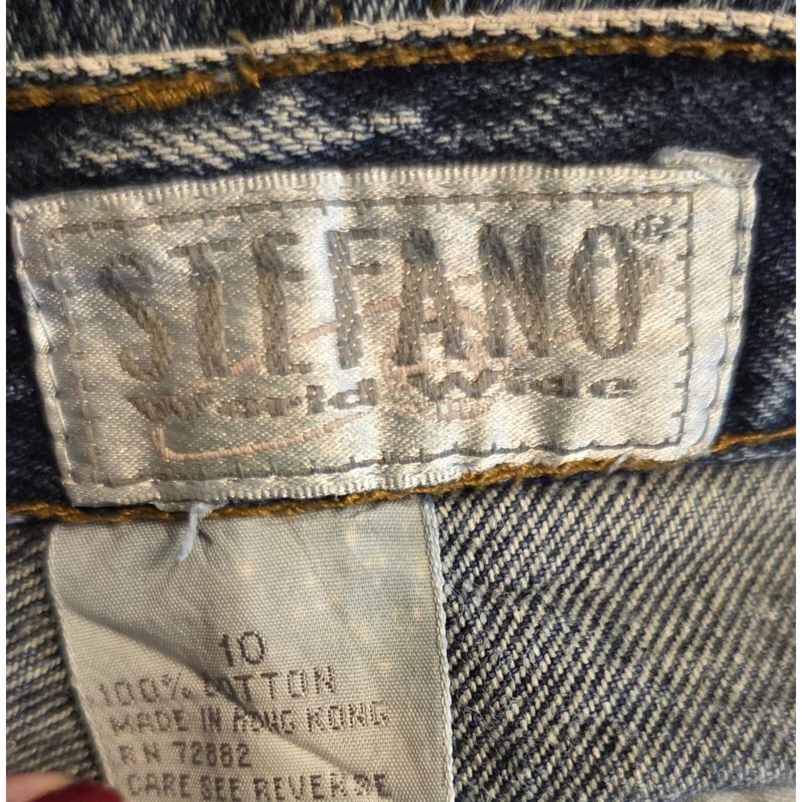 Vintage VINTAGE Stefano Worldwide Acid Wash Snap Denim Jeans 10 Women 80s Blue Snap Closure Tapered N/A Size 32" / US 10 / IT 46 - 4 Thumbnail