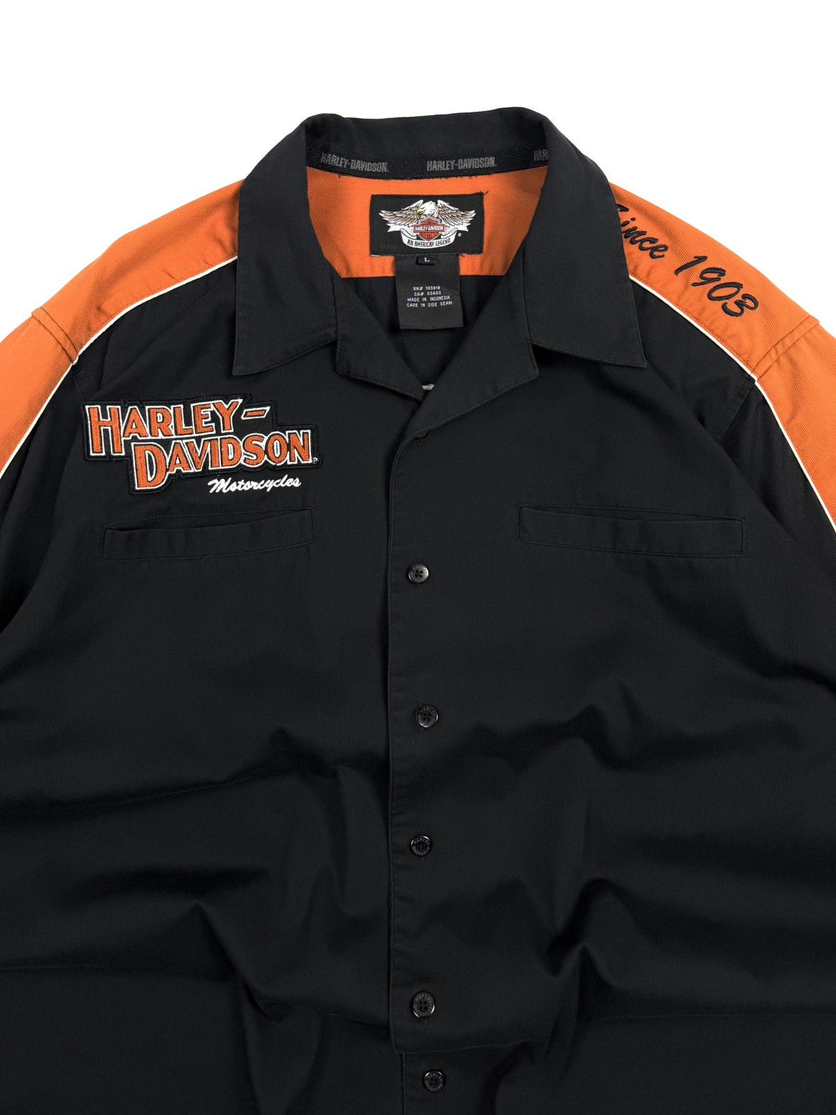 Harley Davidson Harley Davidson Vintage Mechanic Shop Shirt Rare Biker USA Size US L / EU 52-54 / 3 - 5 Thumbnail