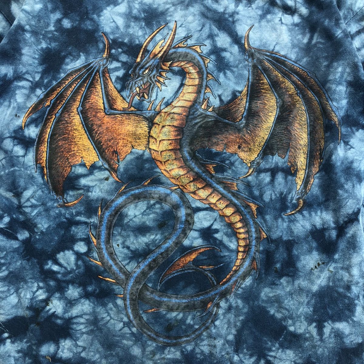 Japanese Brand 2000s Dragon Logo Art Tie Dye Long Sleeve Size US L / EU 52-54 / 3 - 3 Thumbnail