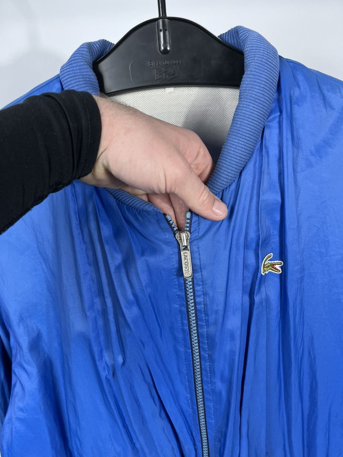Lacoste Vintage Lacoste Bomber Jacket Blue Full Zip Made in France Size US XXL / EU 58 / 5 - 4 Thumbnail
