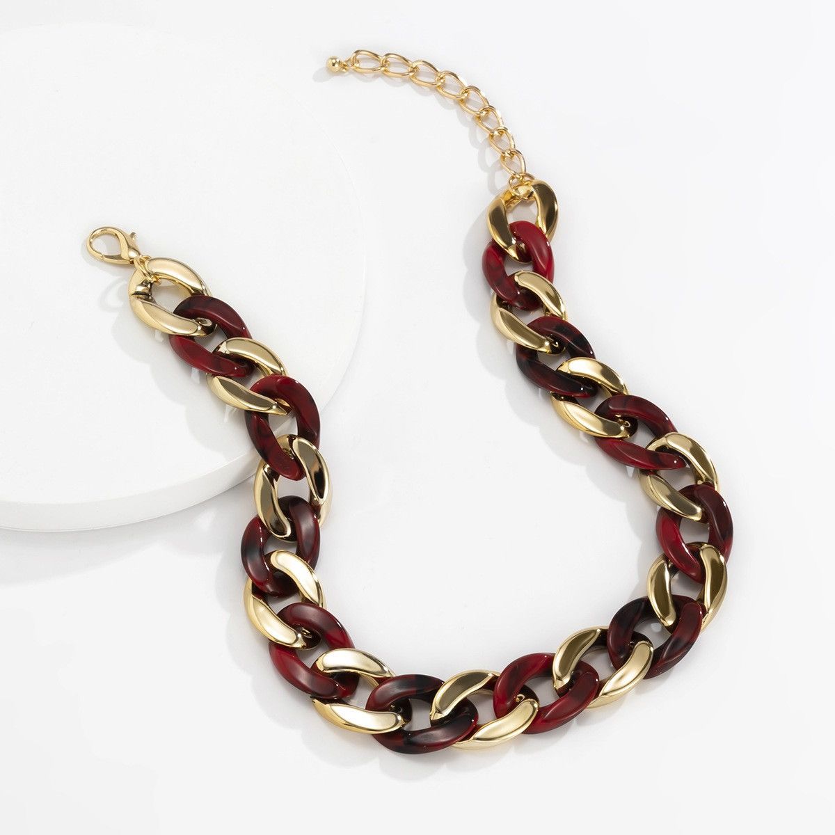 Other Punk Hip Hop Acrylic Splicing Necklace Size ONE SIZE - 3 Thumbnail