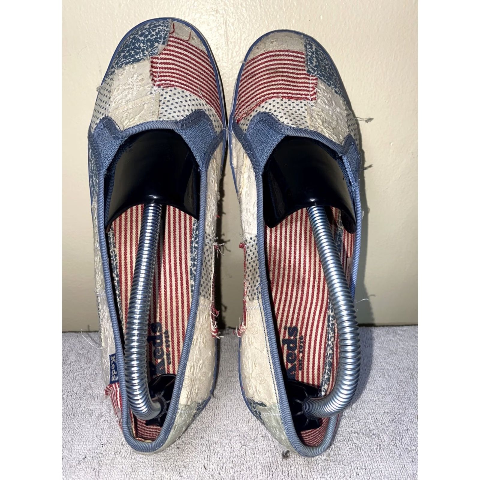 Keds Keds Lily Pulitzer American Flag Floral Slip On Sneakers Women 8.5 Blue Classic Preppy Limited Edition Comfort Fabric Upper Shoes Footwear Womens Size US 5 / IT 35 - 5 Thumbnail