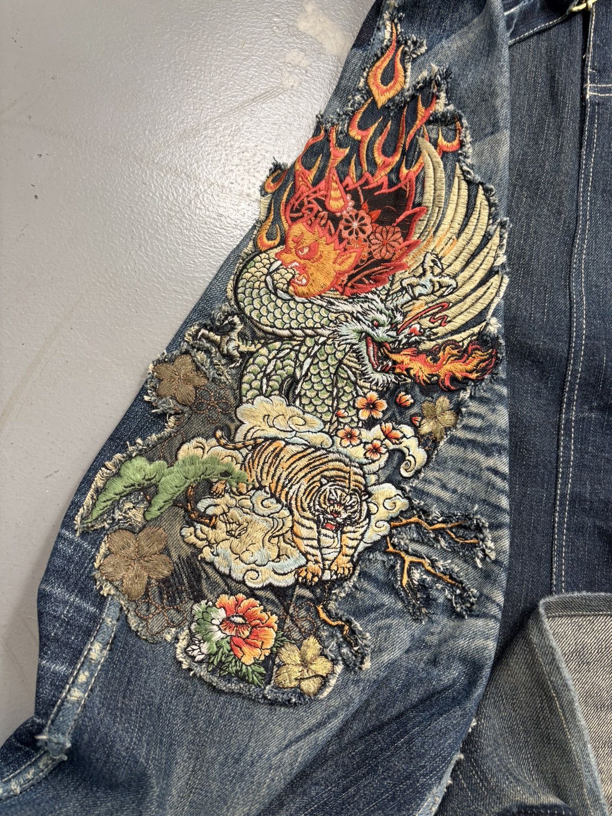 Japanese Brand Vintage Japanese embroidered reworked nomad denim skirt Size 28" / US 6 / IT 42 - 12 Thumbnail