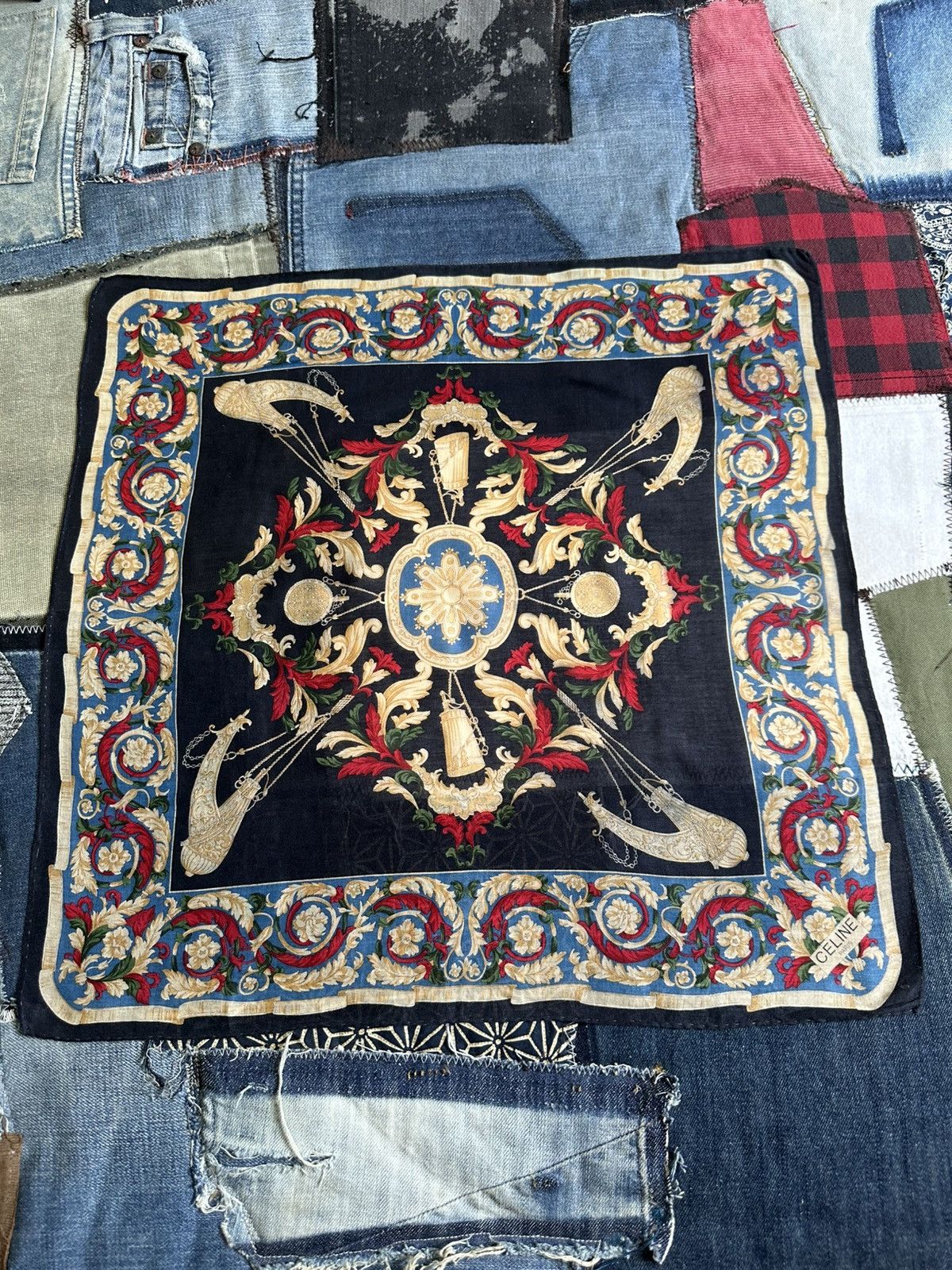 Vintage Vintage Celine Handkerchief/ Neckerchief/ Bandana Size ONE SIZE - 10 Thumbnail