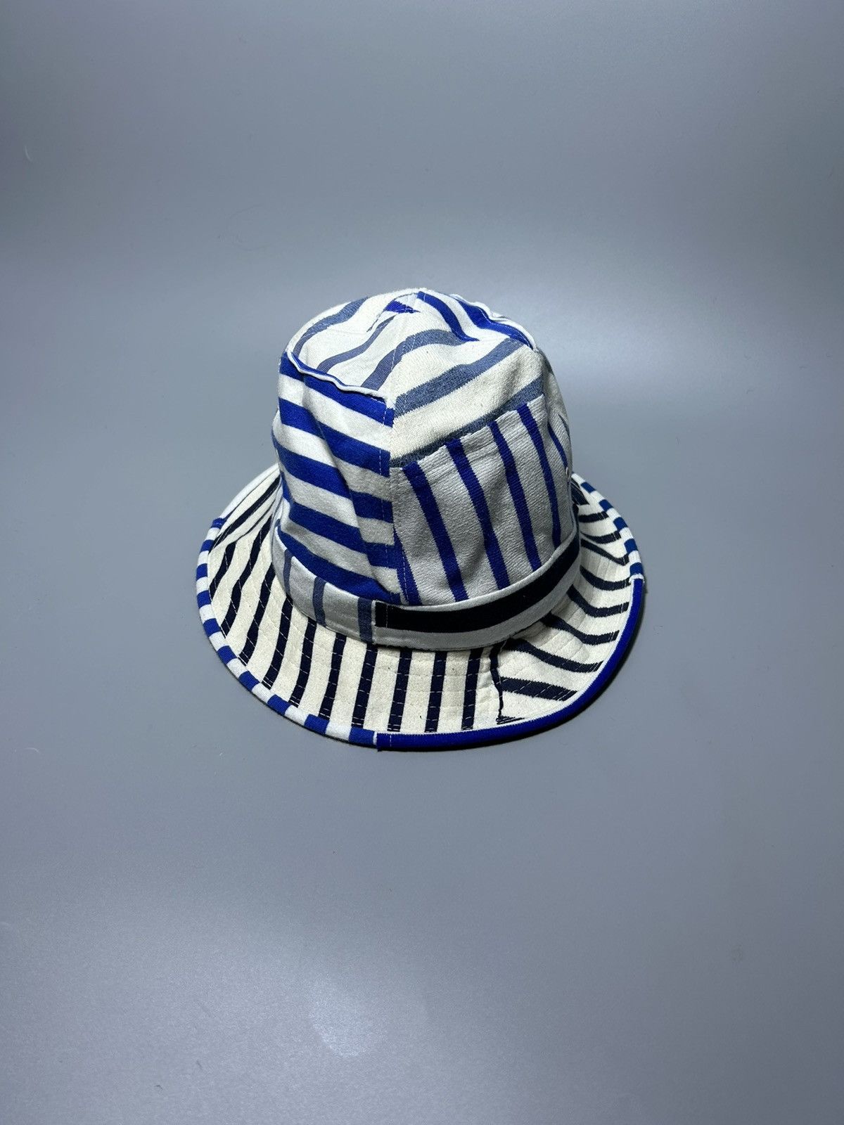 image of Comme Des Garcons x Comme Des Garcons Shirt Patchwork Bucket Hat in Blue Patchwork, Men's