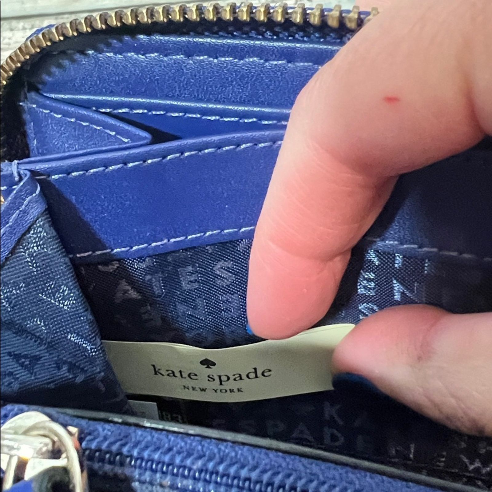 Kate Spade Kate Spade Neda Market Street Accordion Wallet Blue Leather Size ONE SIZE - 9 Thumbnail
