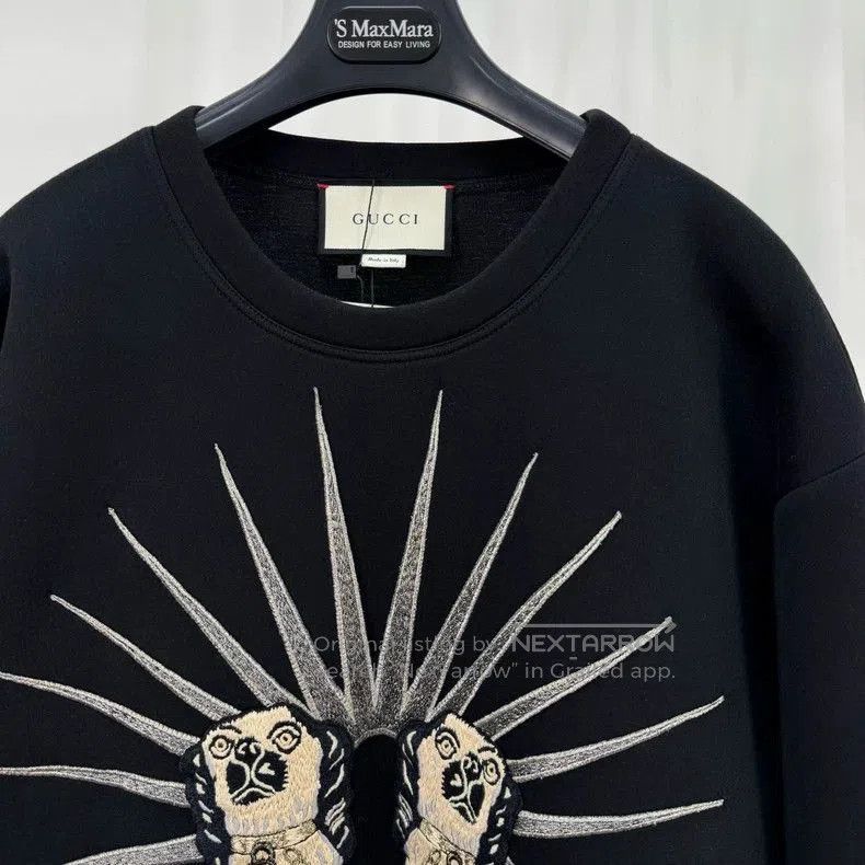Gucci Gucci Embroidered Puppy Space Cotton Sweatshirt. Size US M / EU 48-50 / 2 - 3 Thumbnail