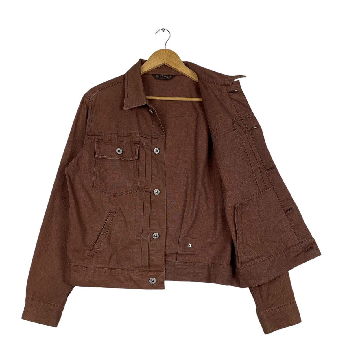 20471120 × Hysteric Glamour × Japanese Brand 💥REAL THING TRUCKER RICH BROWN JACKET Size US M / EU 48-50 / 2 - 9 Thumbnail