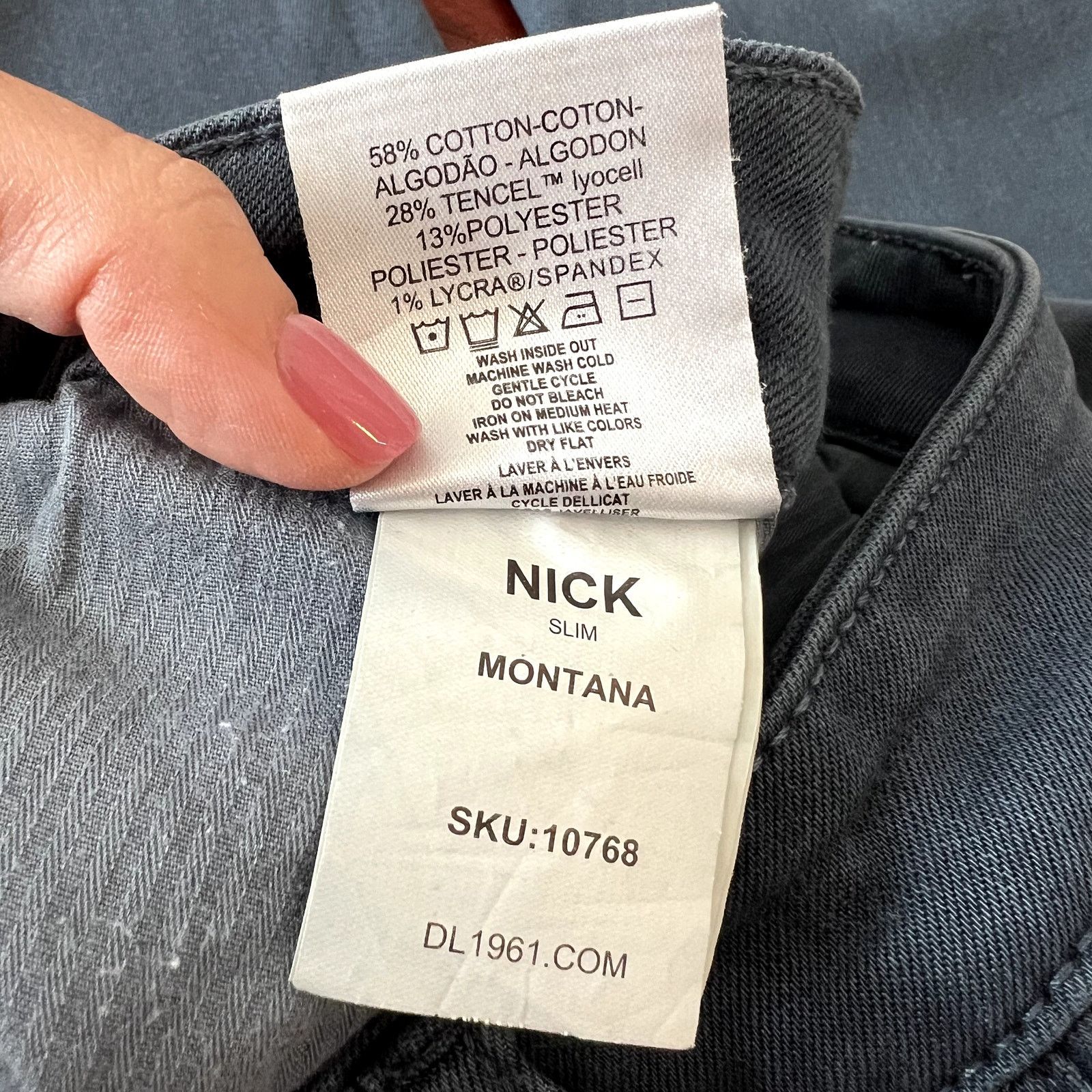 DL1961 DL1961 men's Nick Slim Montana Jeans Gray blue size 30x32 Size US 30 / EU 46 - 6 Thumbnail