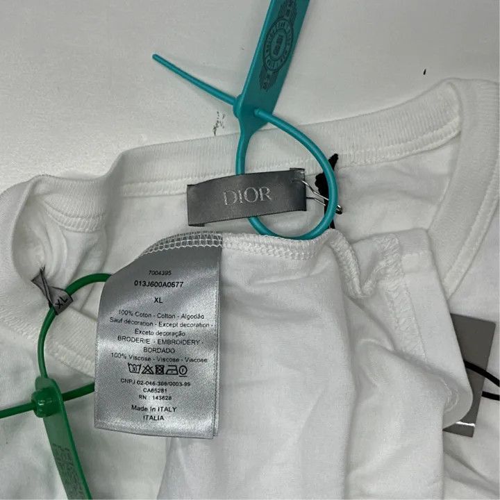 Dior Dior Dior Embroidered Logo Short Sleeve T-Shirt 0079-2507 Size US XL / EU 56 / 4 - 4 Thumbnail