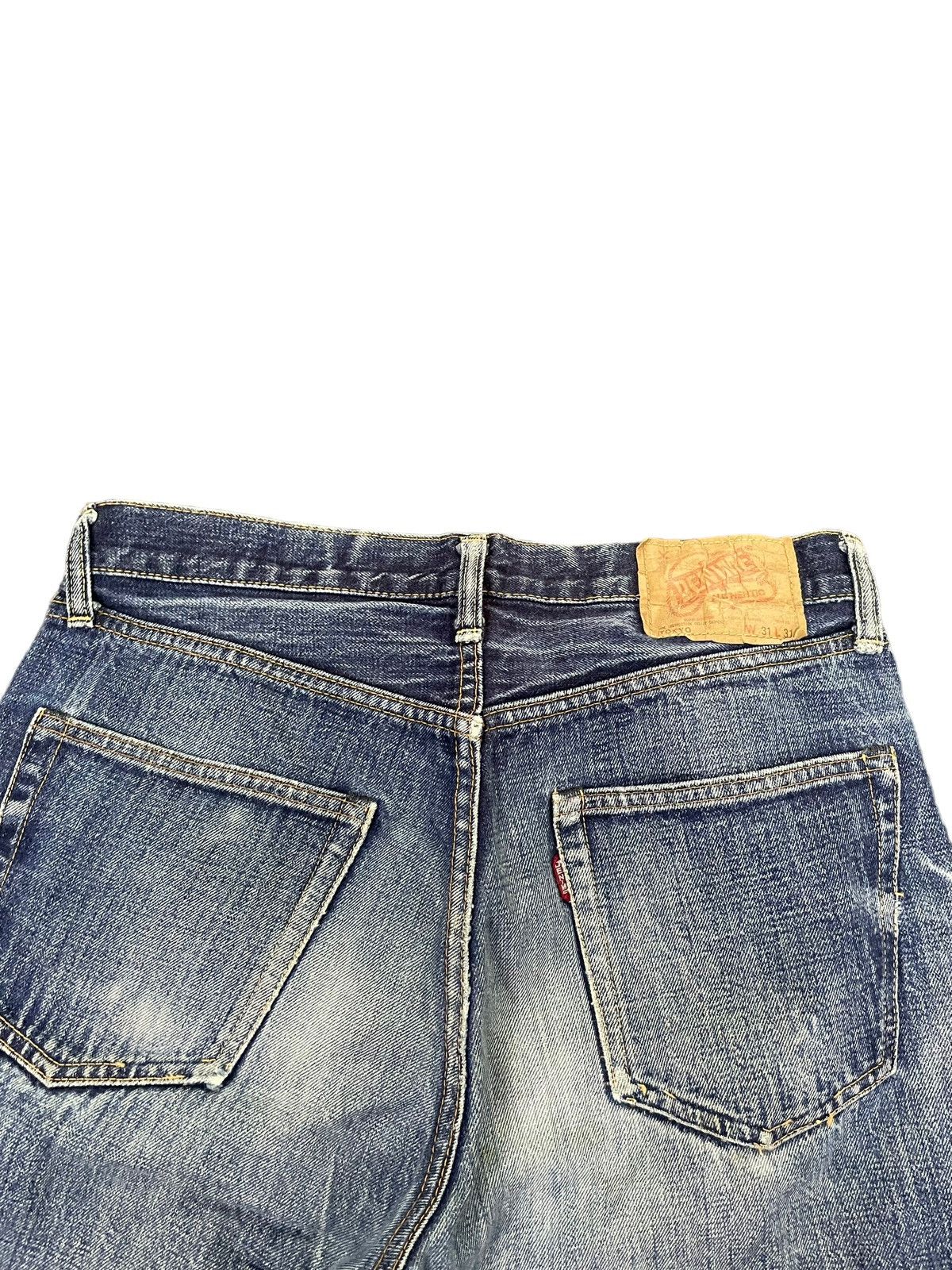 Denime × Vintage Vintage Denime x Shiprs Selvedge Distresed Denim Size US 31 - 11 Thumbnail