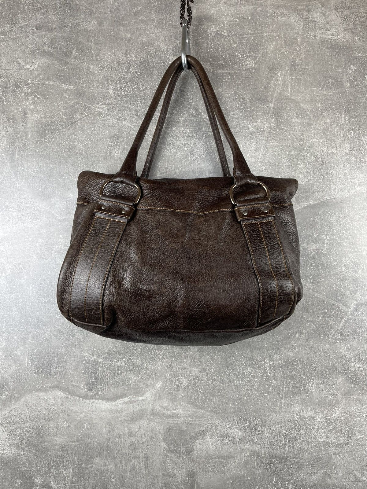 Fay Fay Carbine Avant Garde Brown Leather Tote Shoulder Bag Size ONE SIZE - 6 Thumbnail