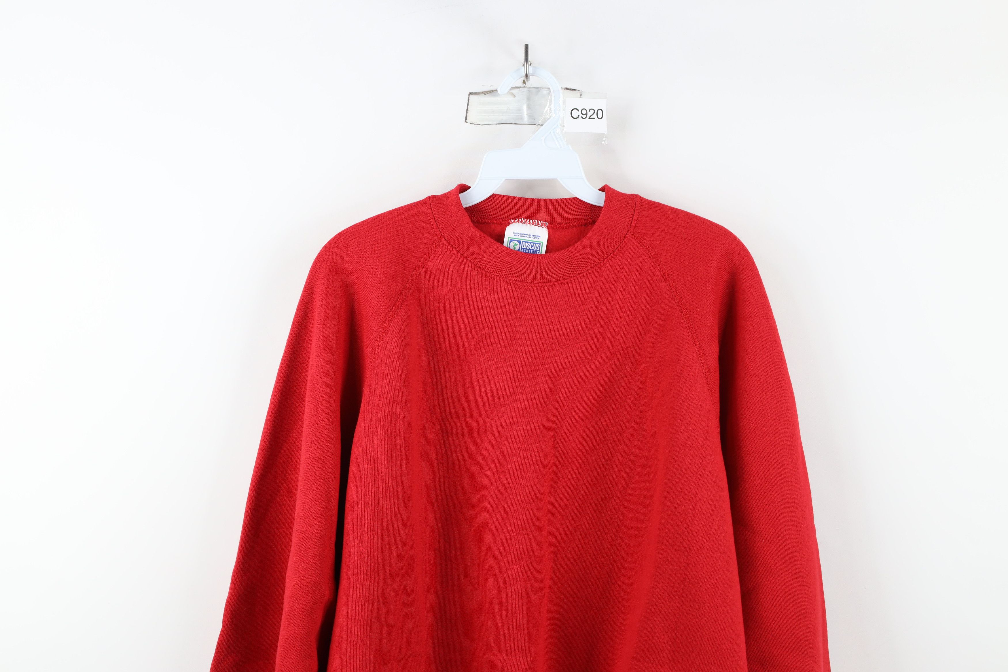 Vintage Vintage 80s 90s Streetwear Heavyweight Sweatshirt Red USA Size US XL / EU 56 / 4 - 2 Thumbnail