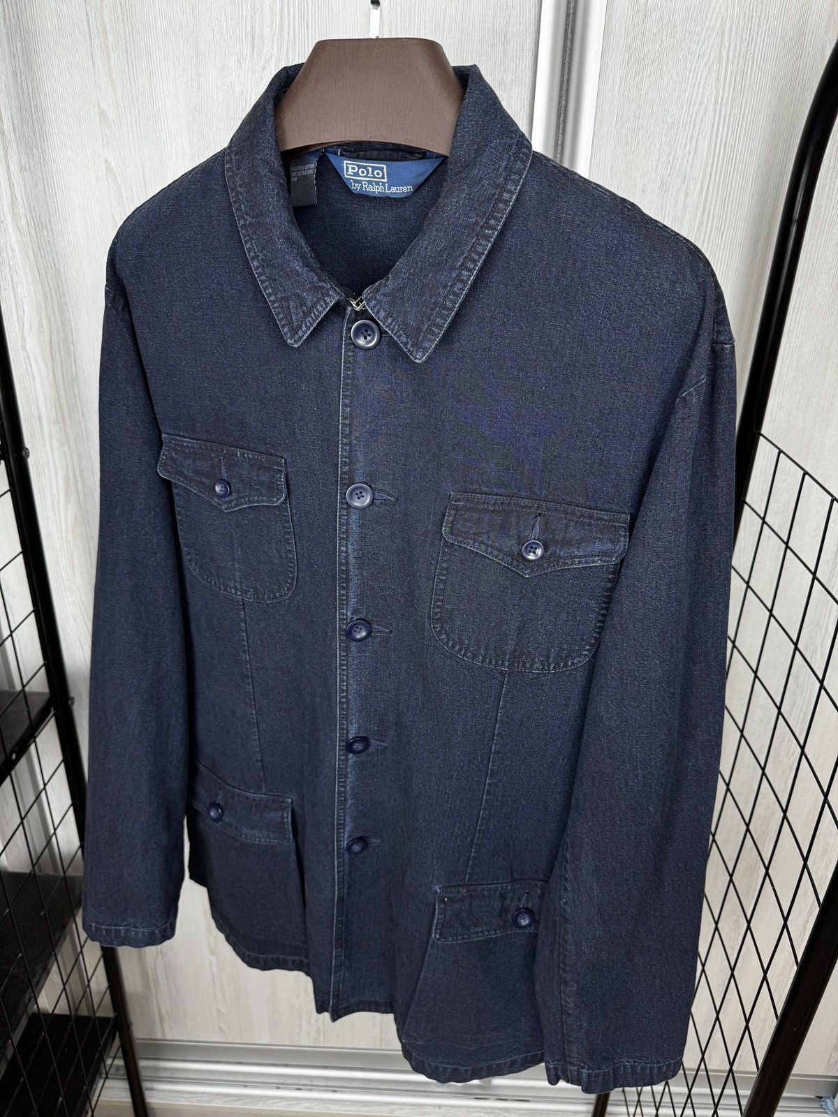 Polo Ralph Lauren Polo Ralph Lauren Dark Indigo Blue vintage blazer Jacket Size US L / EU 52-54 / 3 - 7 Thumbnail