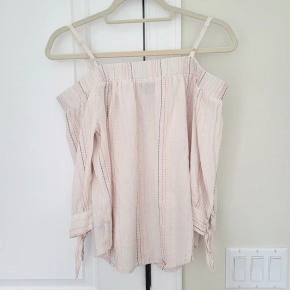 Vacation iZ Byer Juniors' Whipstitch-Stripe Off-The-Shldr Top Summer Size S / US 4 / IT 40 - 7 Thumbnail
