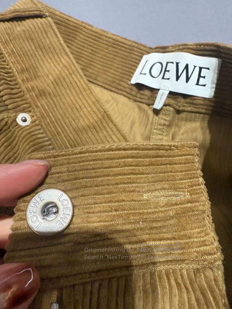 Loewe Loewe Men's Khaki Corduroy Pants Size US 34 / EU 50 - 4 Thumbnail