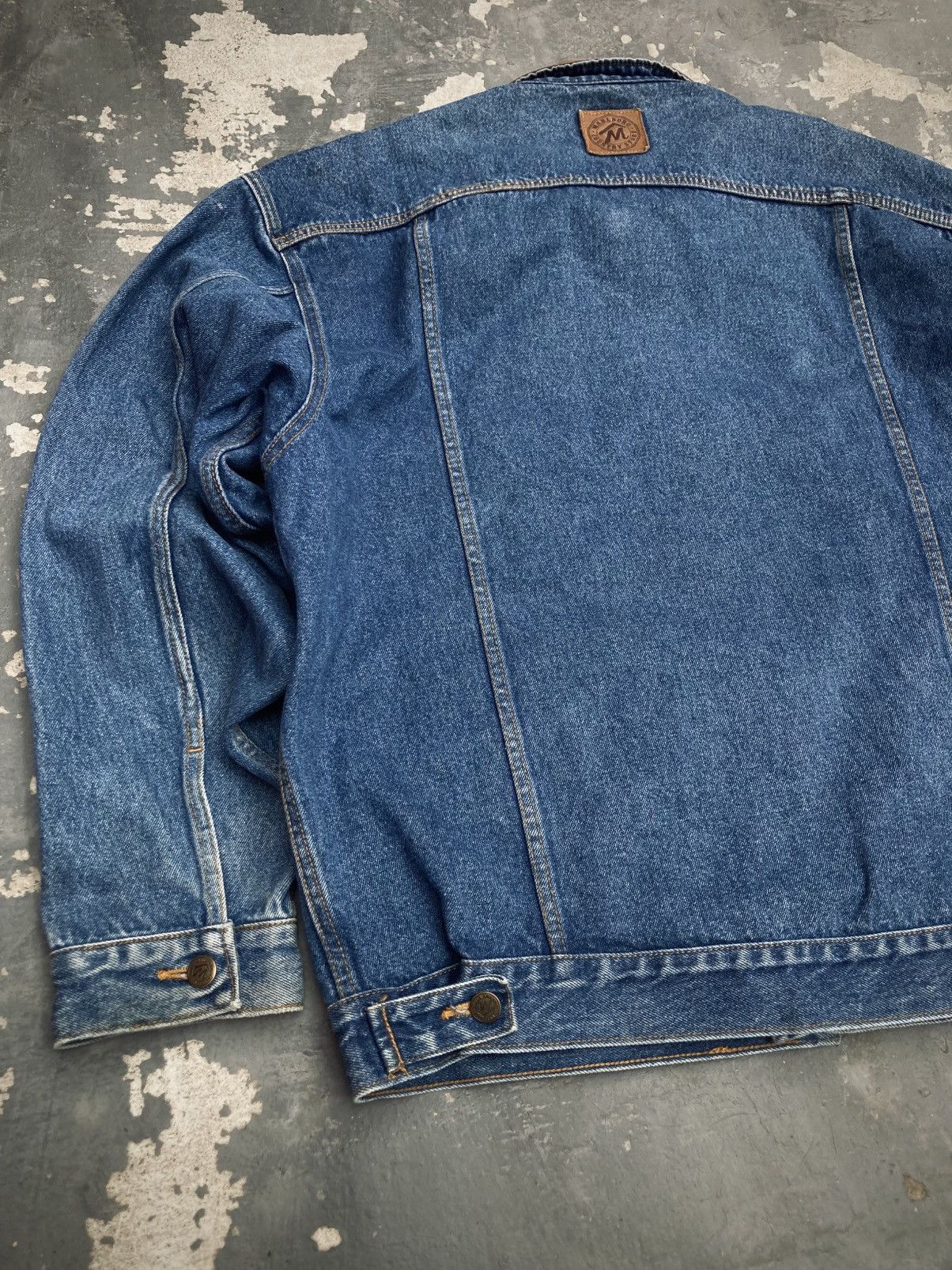 Marlboro Vintage Marlboro Denim & Leather Trucker Jacket Size US XL / EU 56 / 4 - 13 Thumbnail