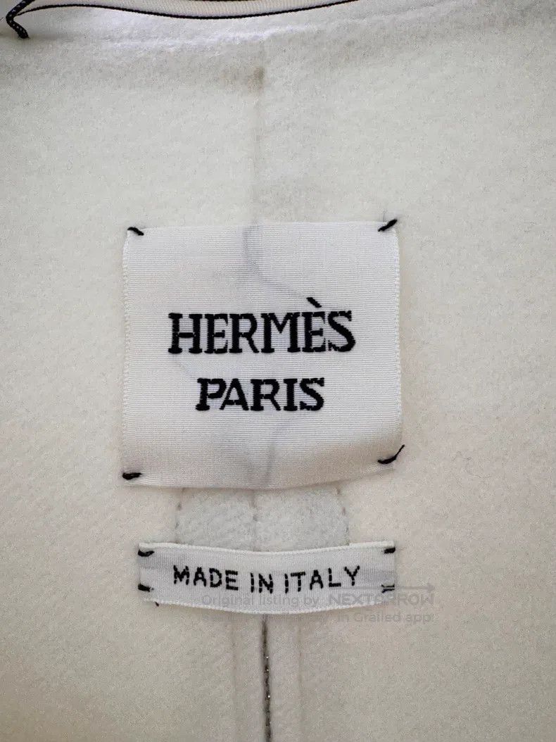 Hermes Hermes Beige Double-faced Cashmere Coat Size 4XL / US 24-26 - 3 Thumbnail